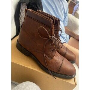 Eddie Bauer Cap Toe Leather Boot SZ 14M/Italy/NWB